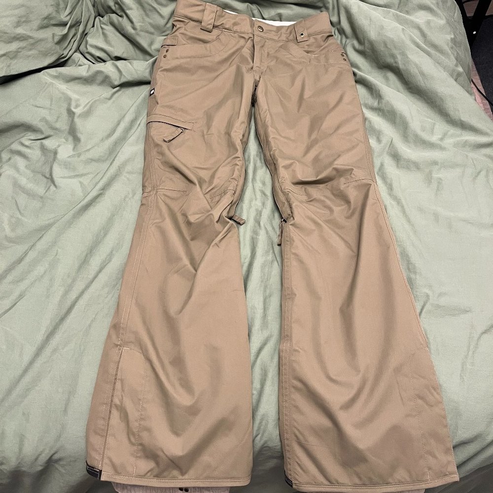 686 infiniDRY snowboard pants womens size XS tan